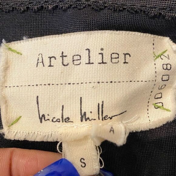 Nicole Miller Artelier Strapless Black/White Striped Sheath Dress Size Small - Picture 3 of 5